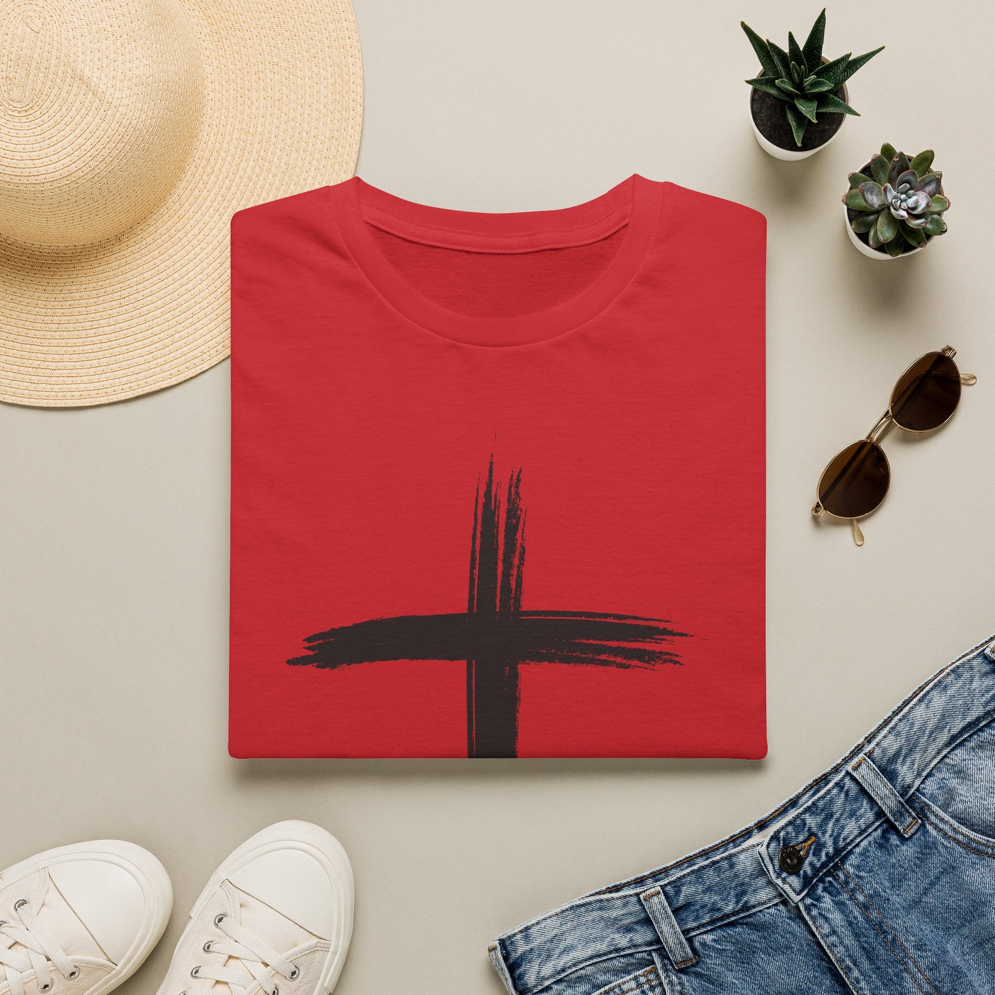 Brushstroke Cross T-Shirt
