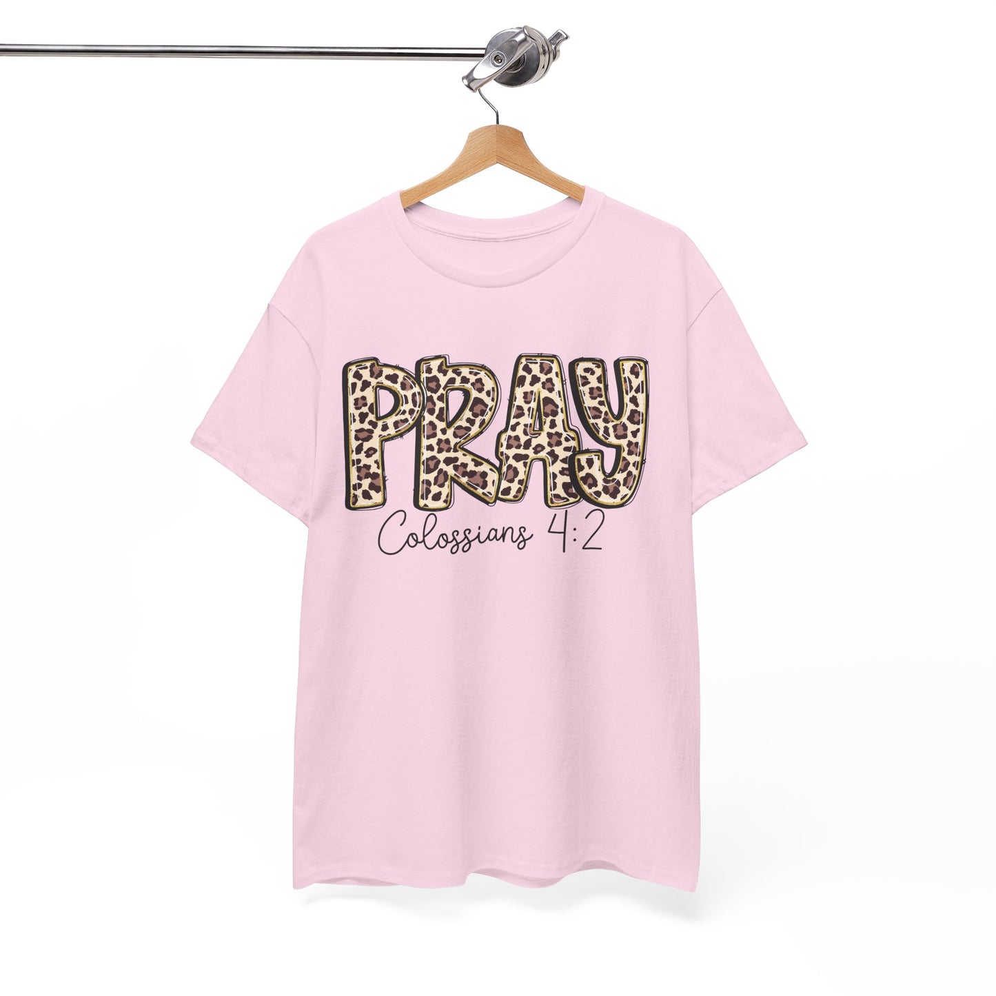 Pray Leopard Tee "Colossians 4:2"