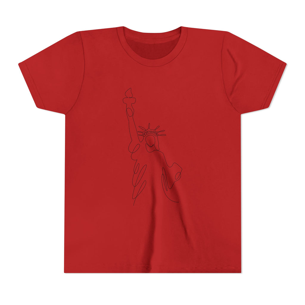 Youth Tee  Minimal Line Statue of Liberty