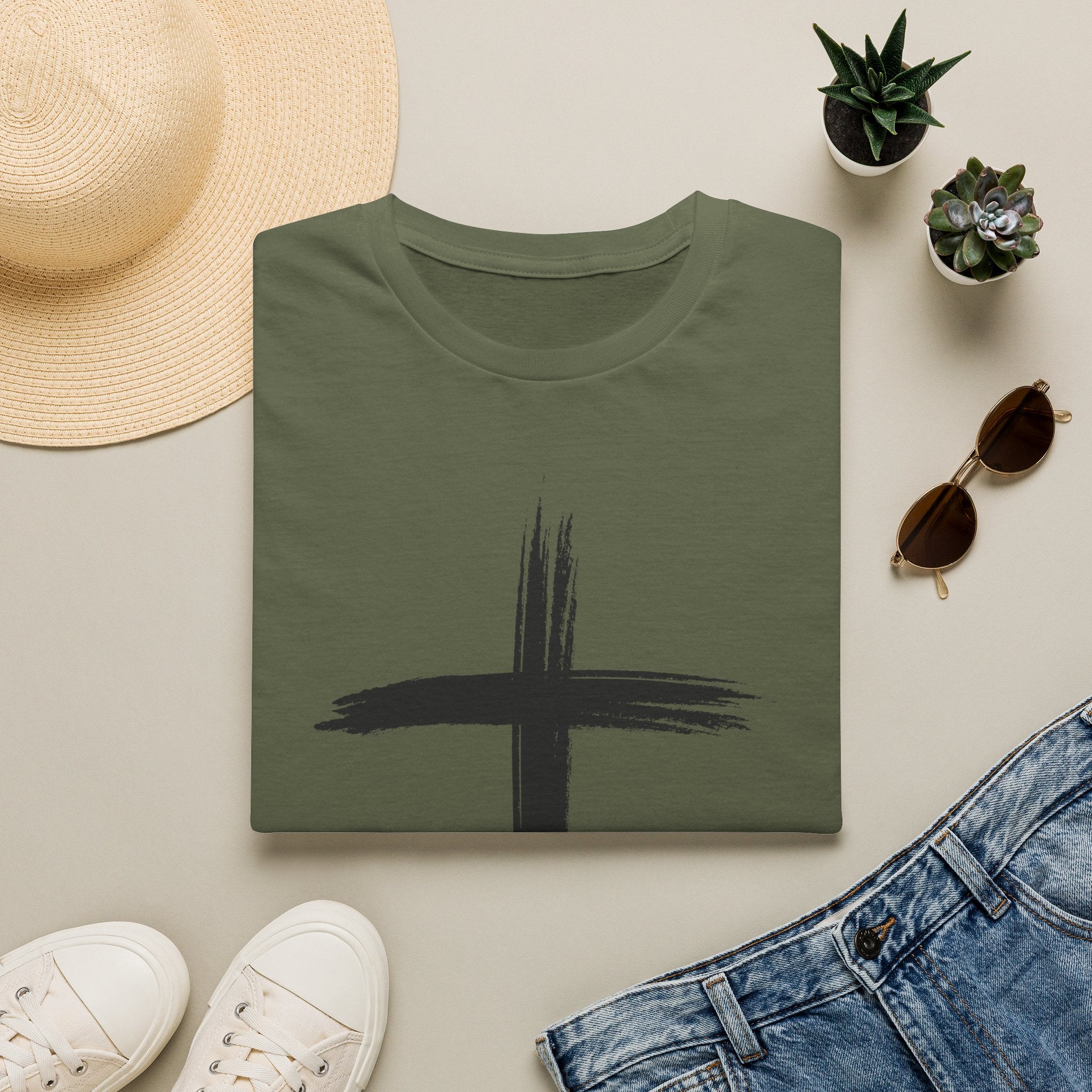 Brushstroke Cross T-Shirt
