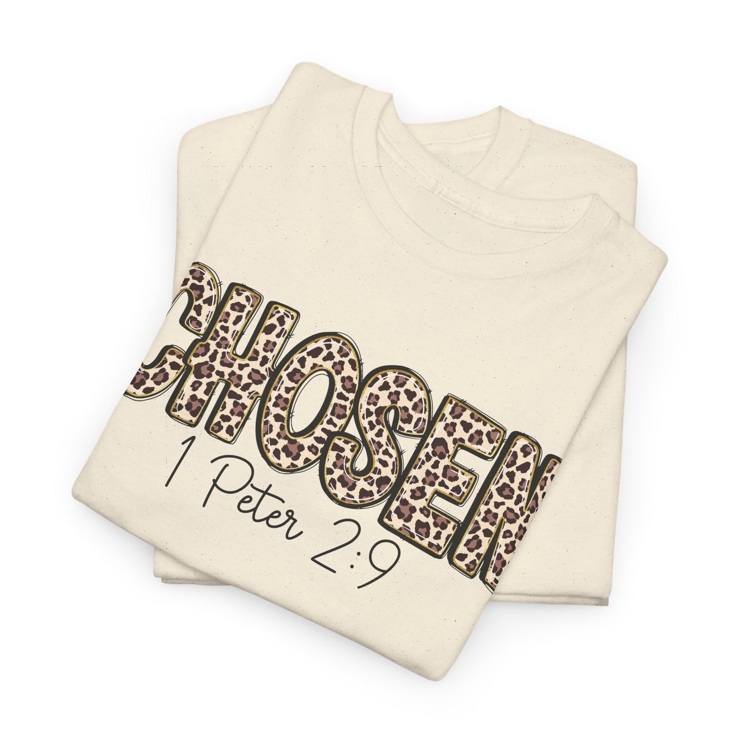 Chosen Leopard Tee “Chosen” 1 Peter 2:9 Faith T-Shirt