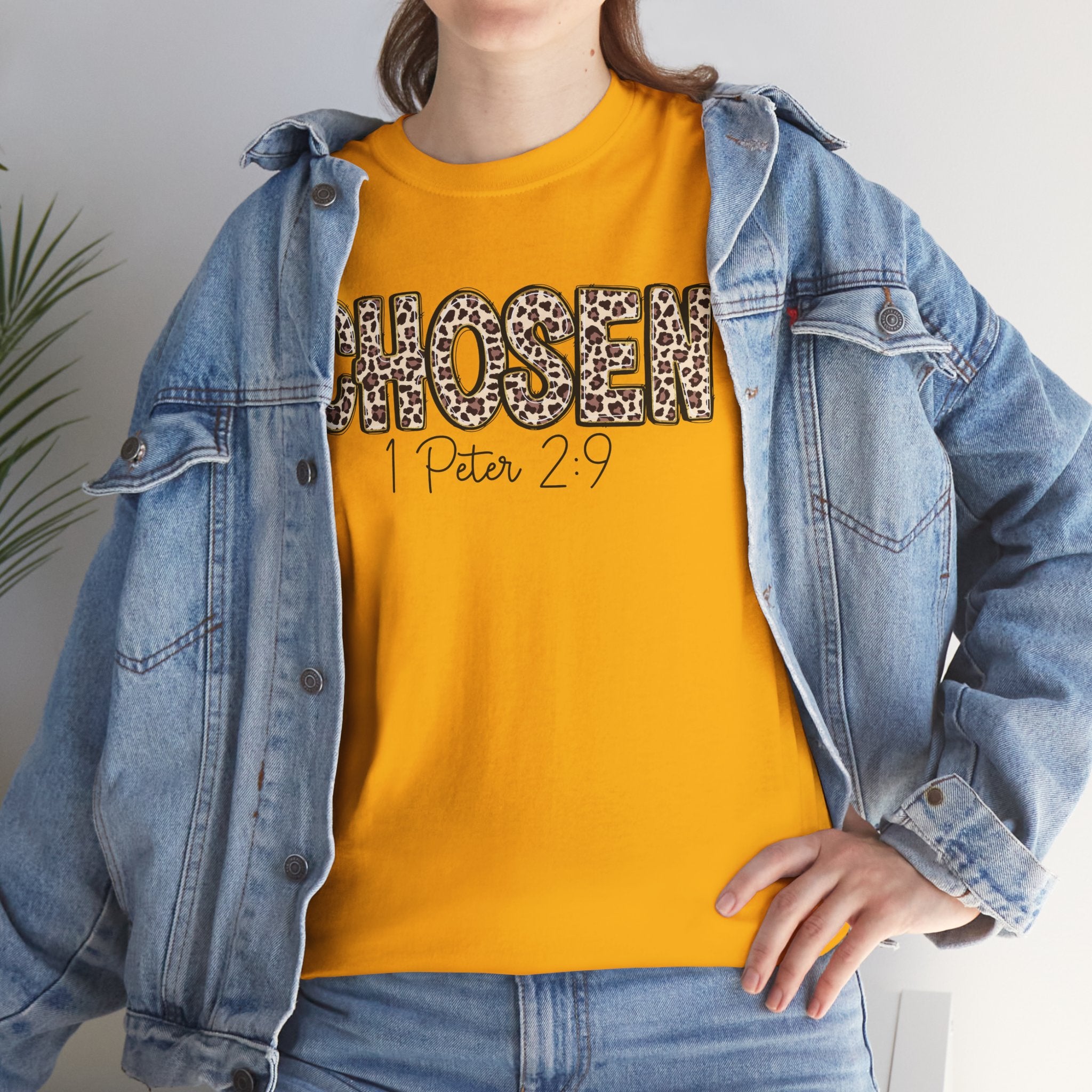 Chosen Leopard Tee “Chosen” 1 Peter 2:9 Faith T-Shirt