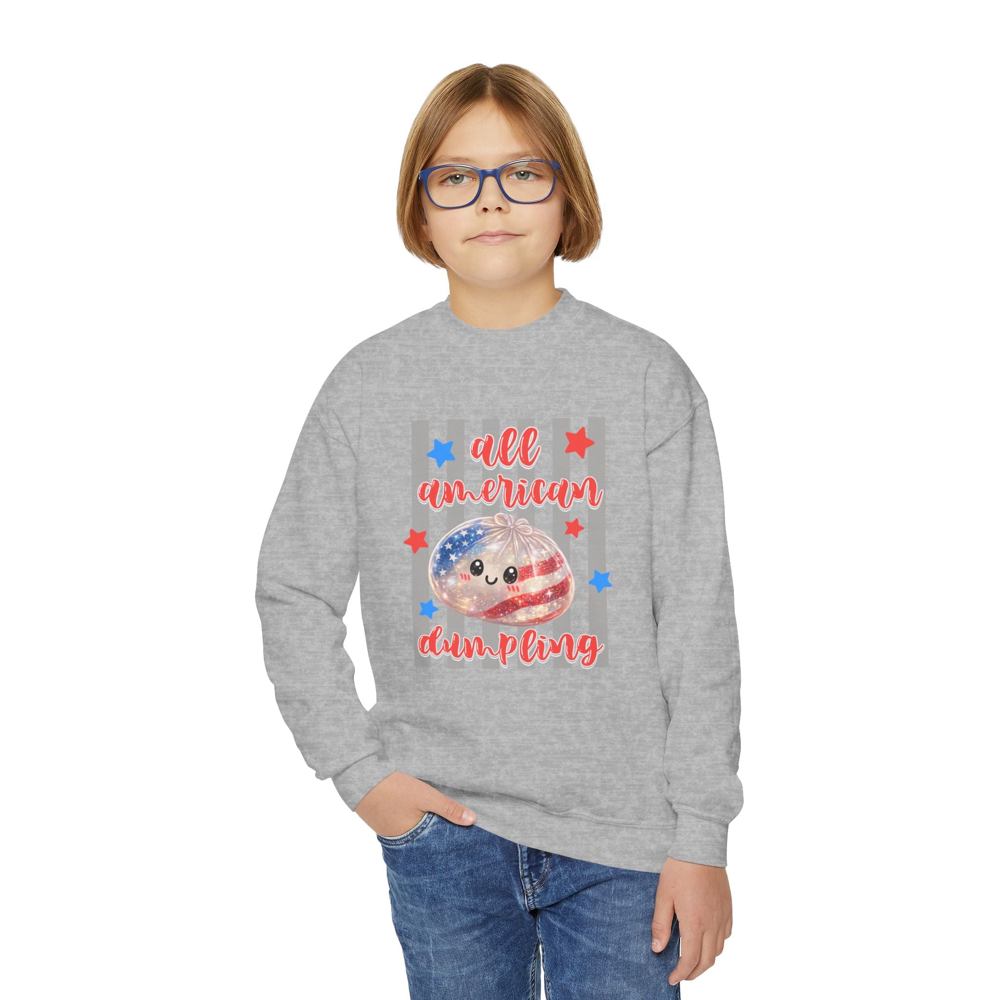 Youth Crewneck  "All American Dumpling"  Sweatshirt