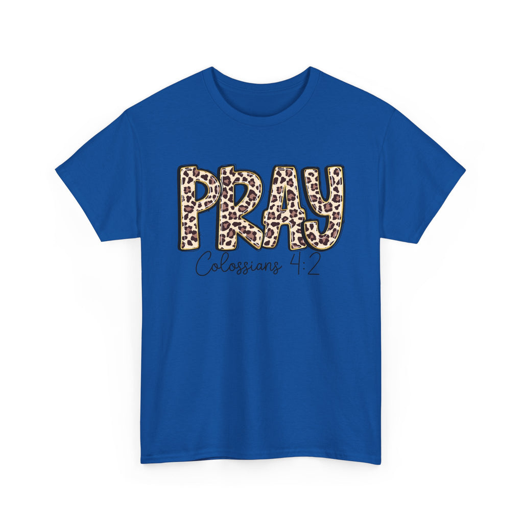 Pray Leopard Tee "Colossians 4:2"