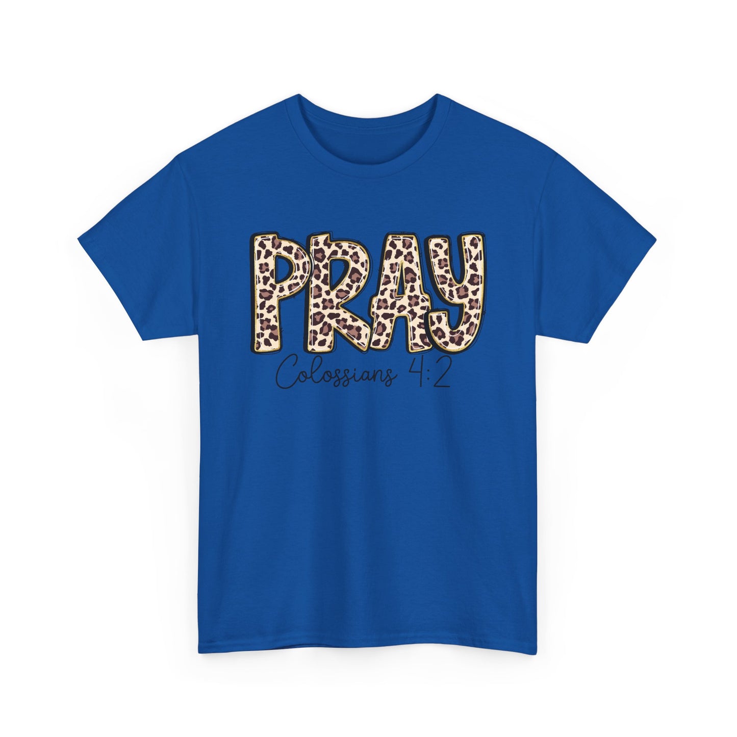 Pray Leopard Tee "Colossians 4:2"