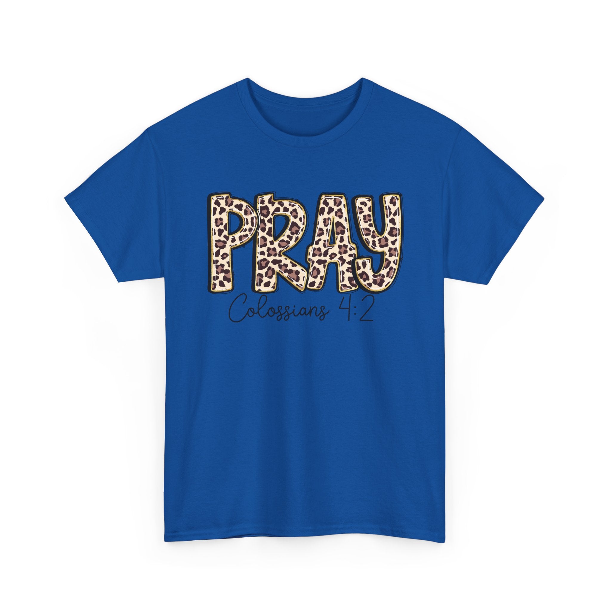 Pray Leopard Tee "Colossians 4:2"