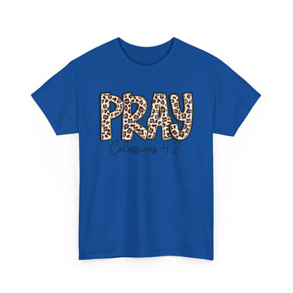 Pray Leopard Tee "Colossians 4:2"