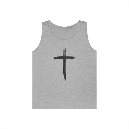 Faith Cross Tank Top with “There Was Jesus” Back Text