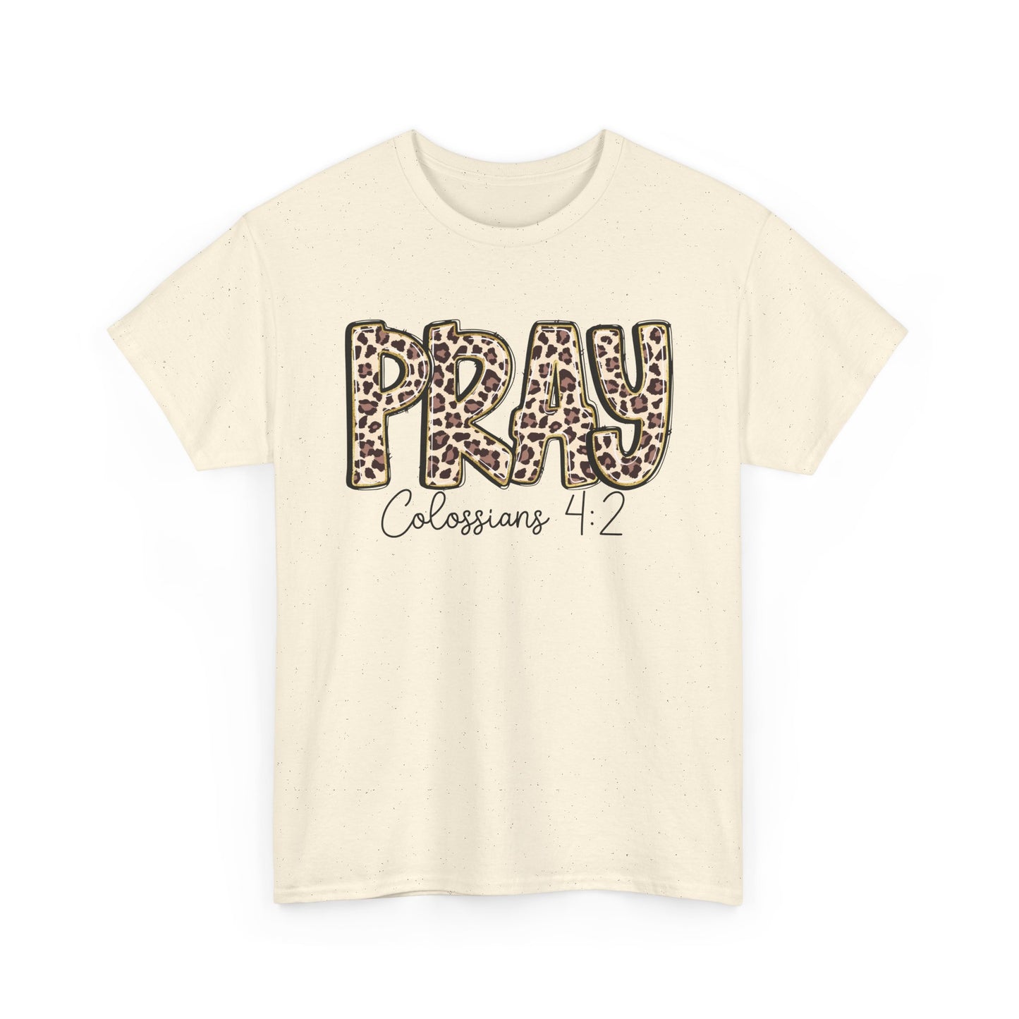 Pray Leopard Tee "Colossians 4:2"