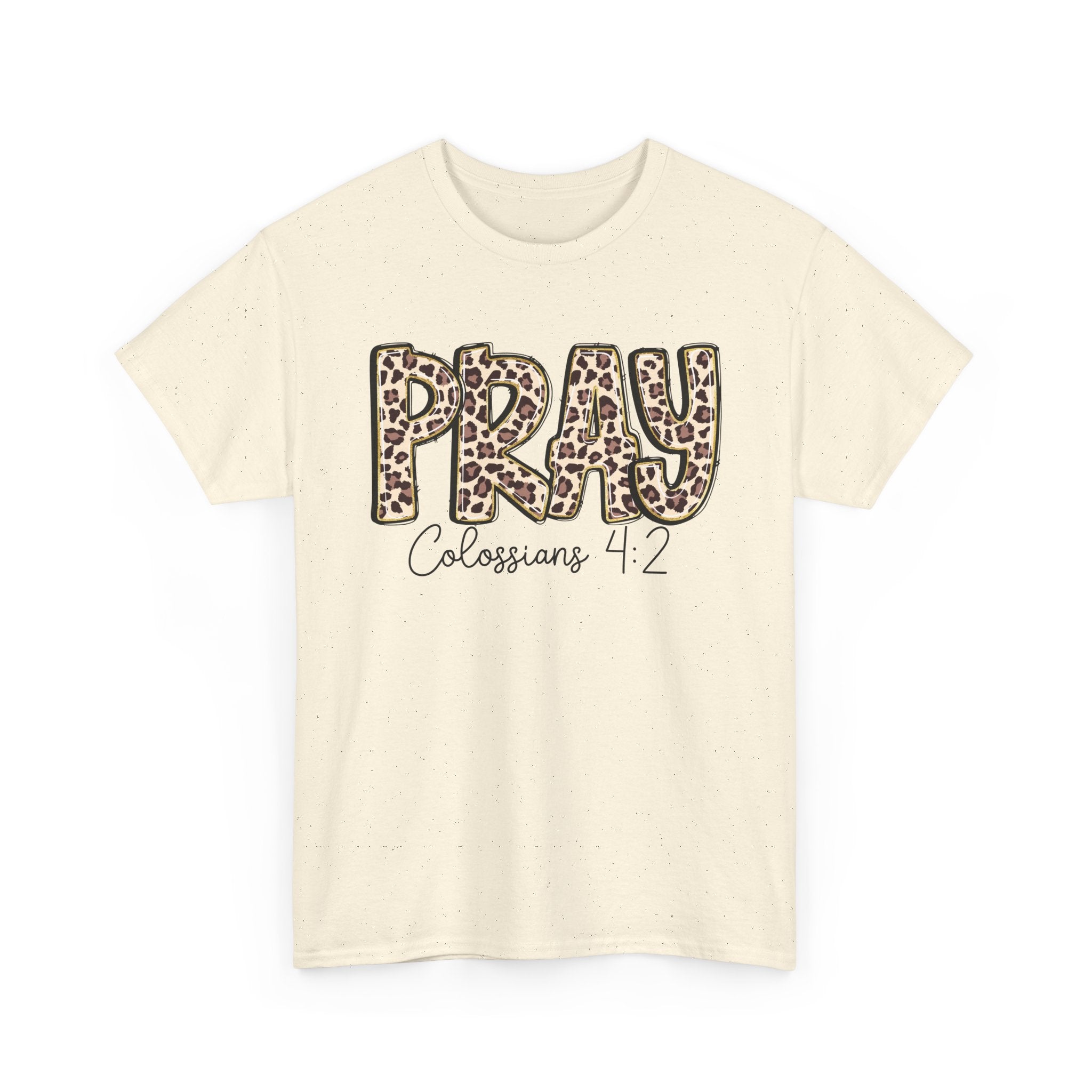 Pray Leopard Tee "Colossians 4:2"