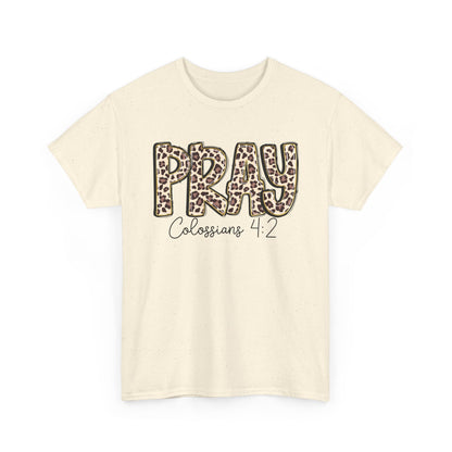 Pray Leopard Tee "Colossians 4:2"