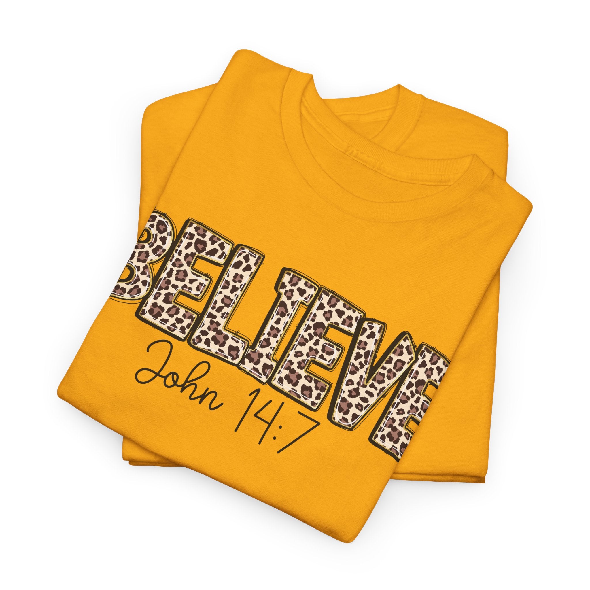 Believe John 14:7 Leopard Print Tee