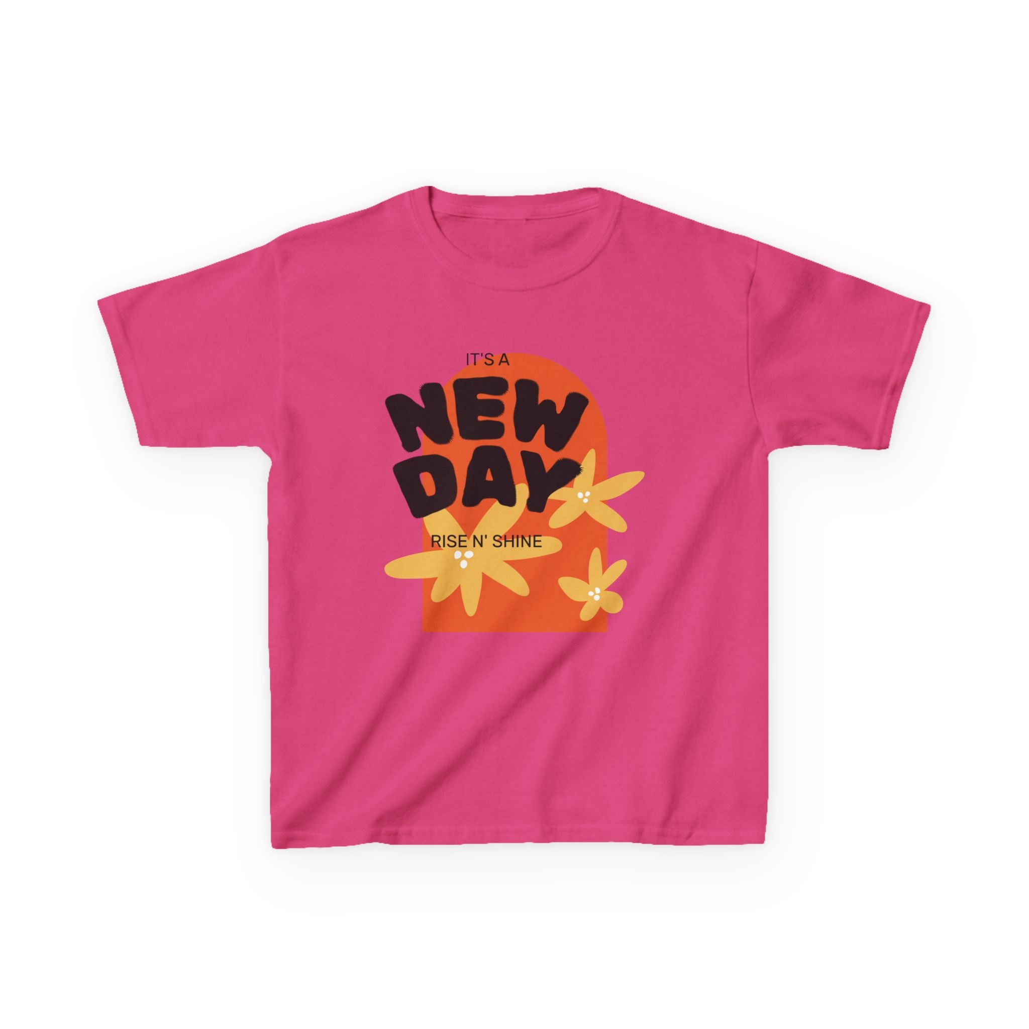 Kids Tee — "New Day" Sunshine Floral Graphic