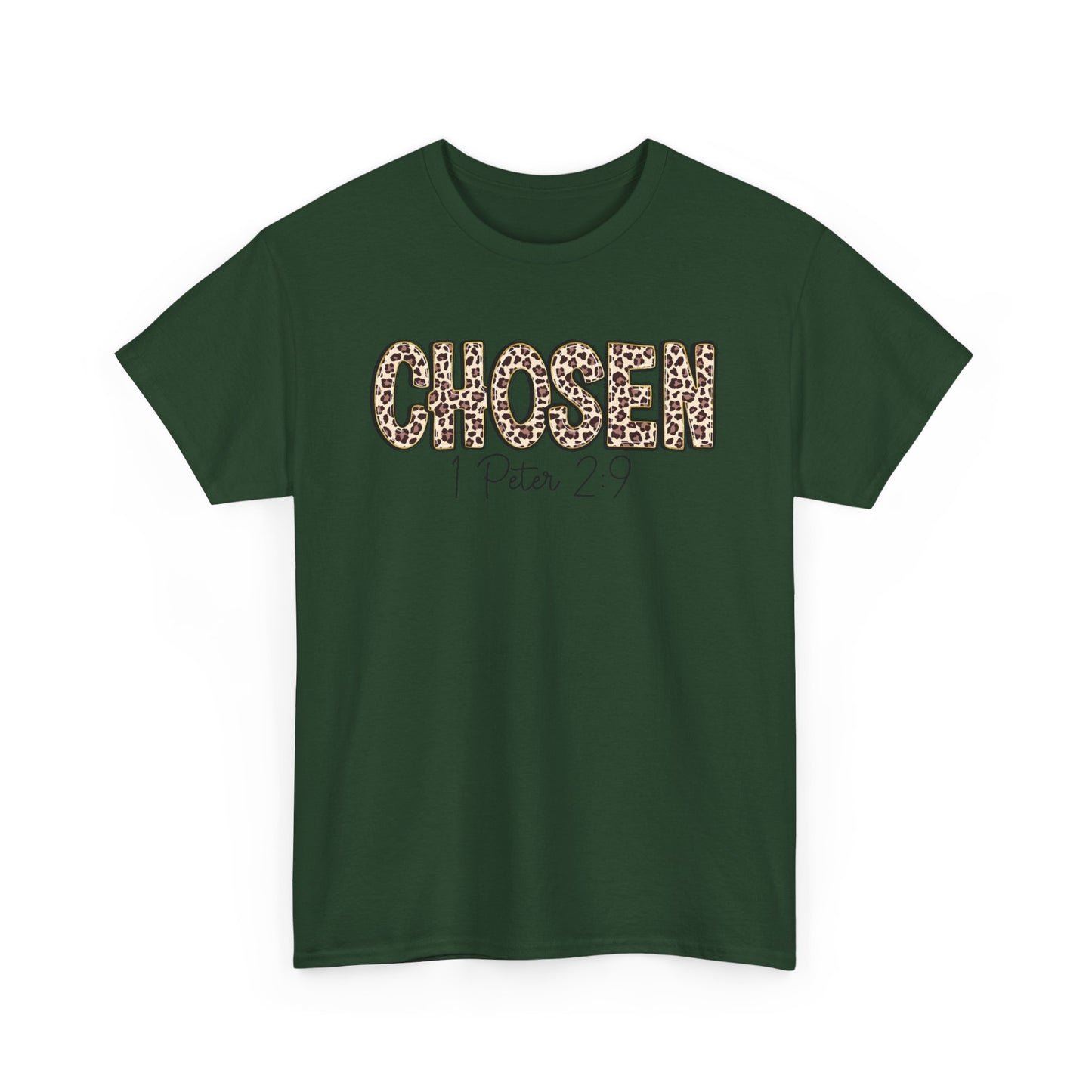 Chosen Leopard Tee “Chosen” 1 Peter 2:9 Faith T-Shirt