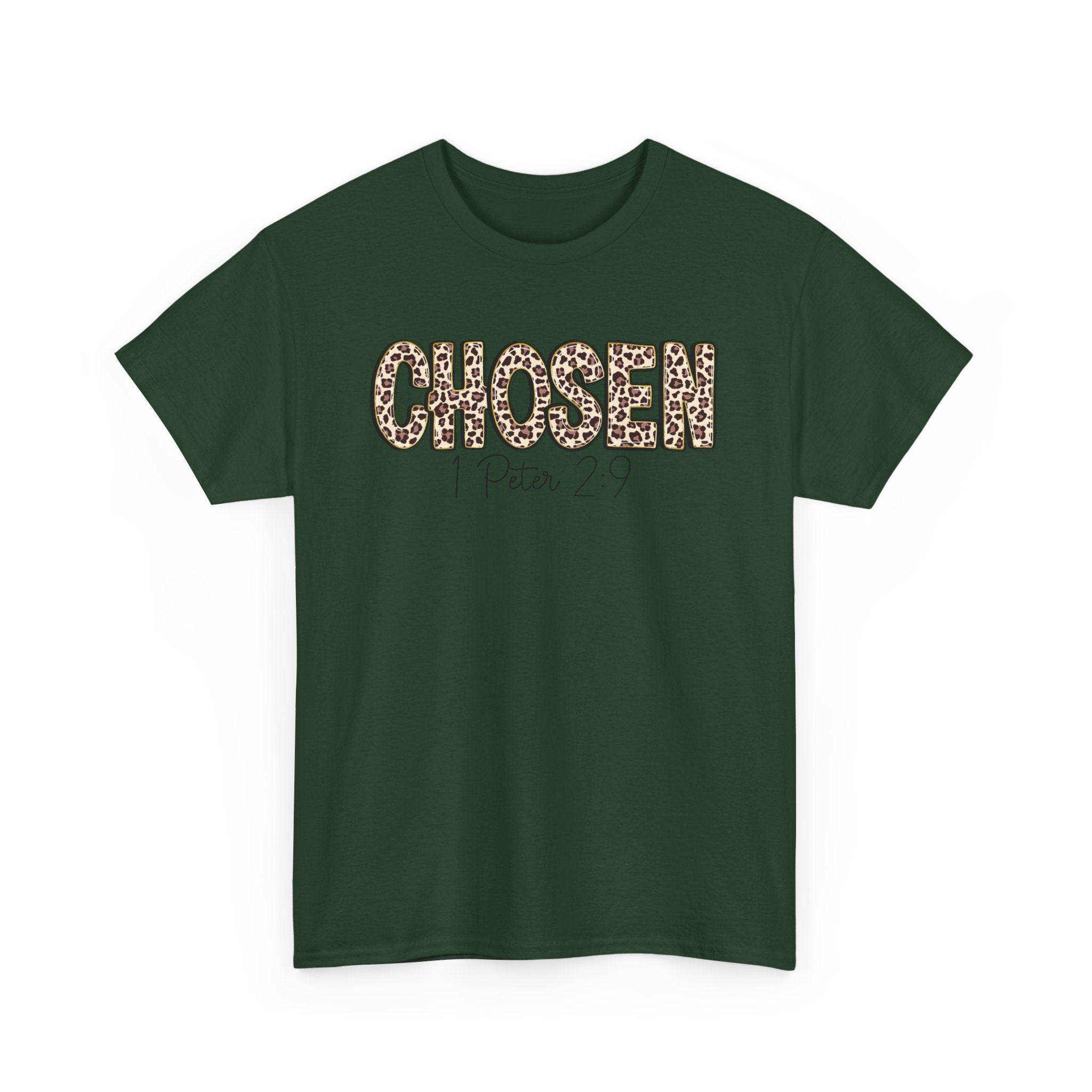 Chosen Leopard Tee “Chosen” 1 Peter 2:9 Faith T-Shirt