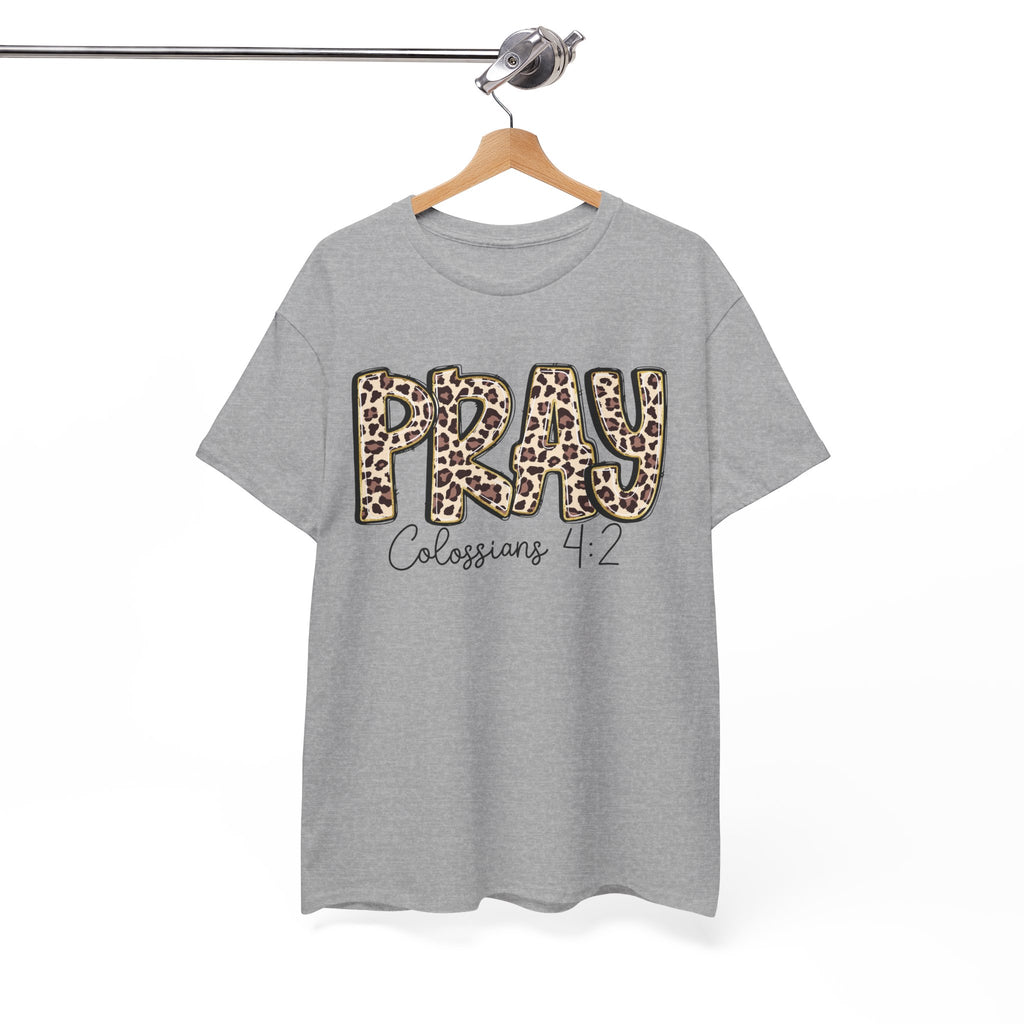 Pray Leopard Tee "Colossians 4:2"