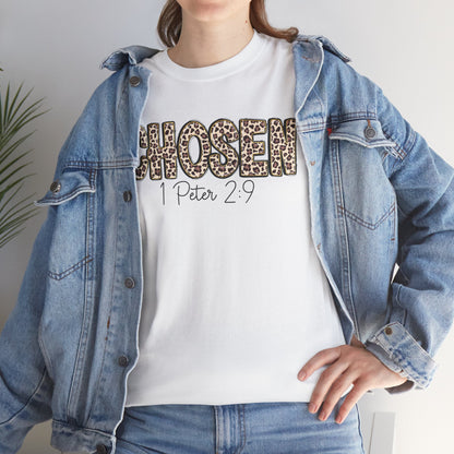 Chosen Leopard Tee “Chosen” 1 Peter 2:9 Faith T-Shirt