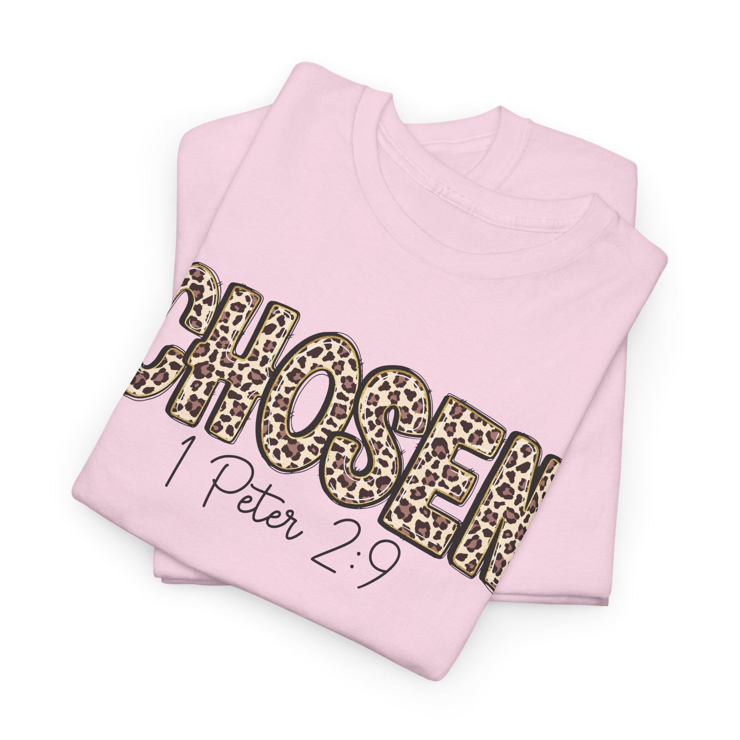 Chosen Leopard Tee “Chosen” 1 Peter 2:9 Faith T-Shirt