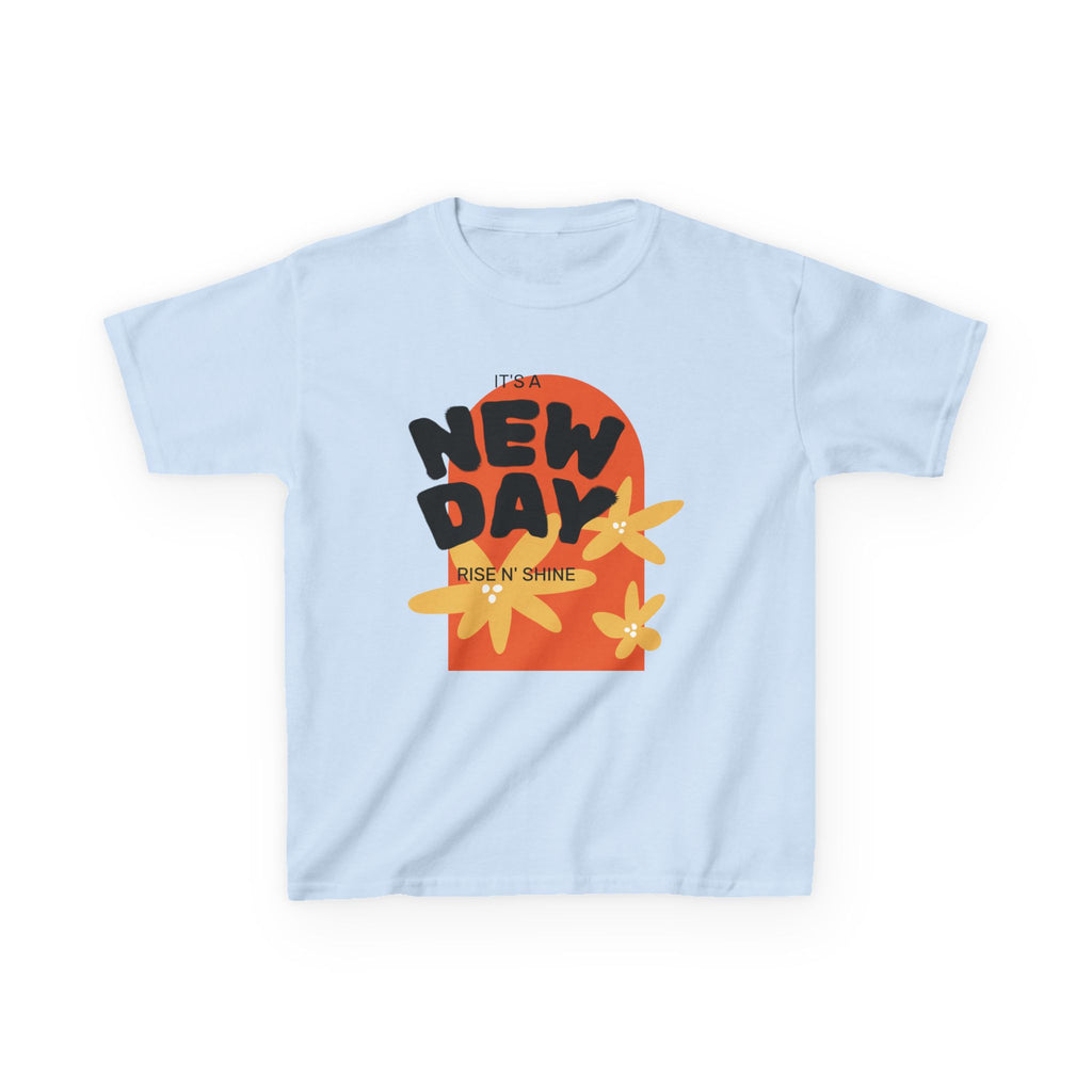 Kids Tee — "New Day" Sunshine Floral Graphic