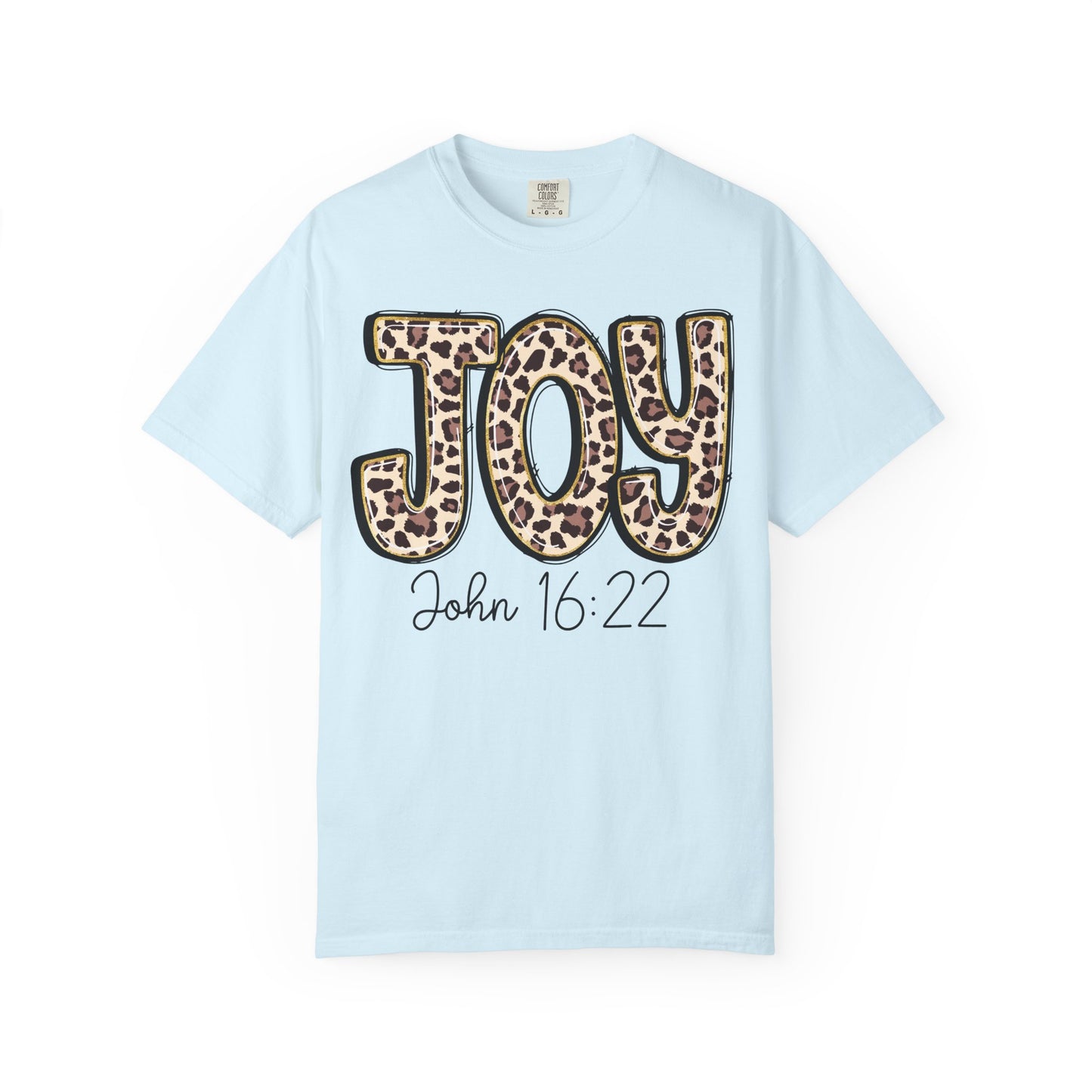Joy Leopard Print - John 16:22 Christian Tee
