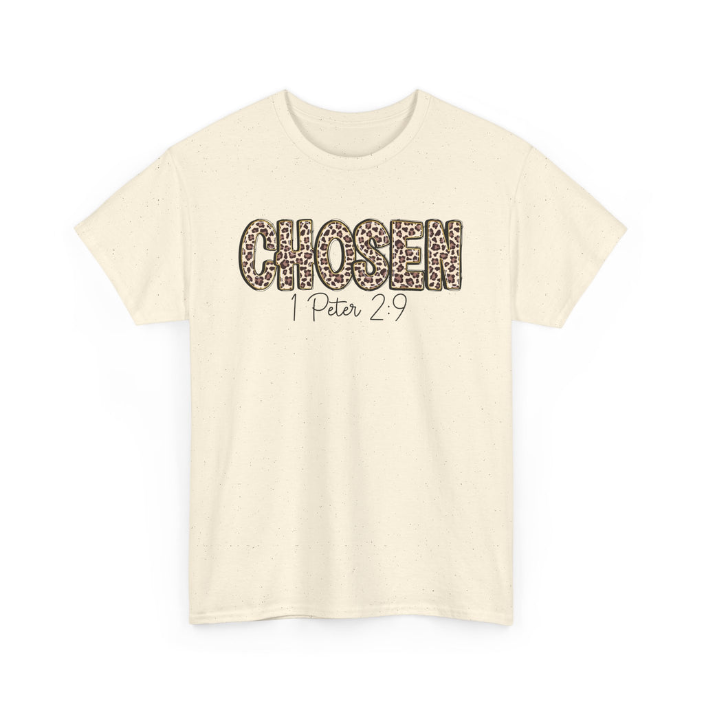 Chosen Leopard Tee “Chosen” 1 Peter 2:9 Faith T-Shirt