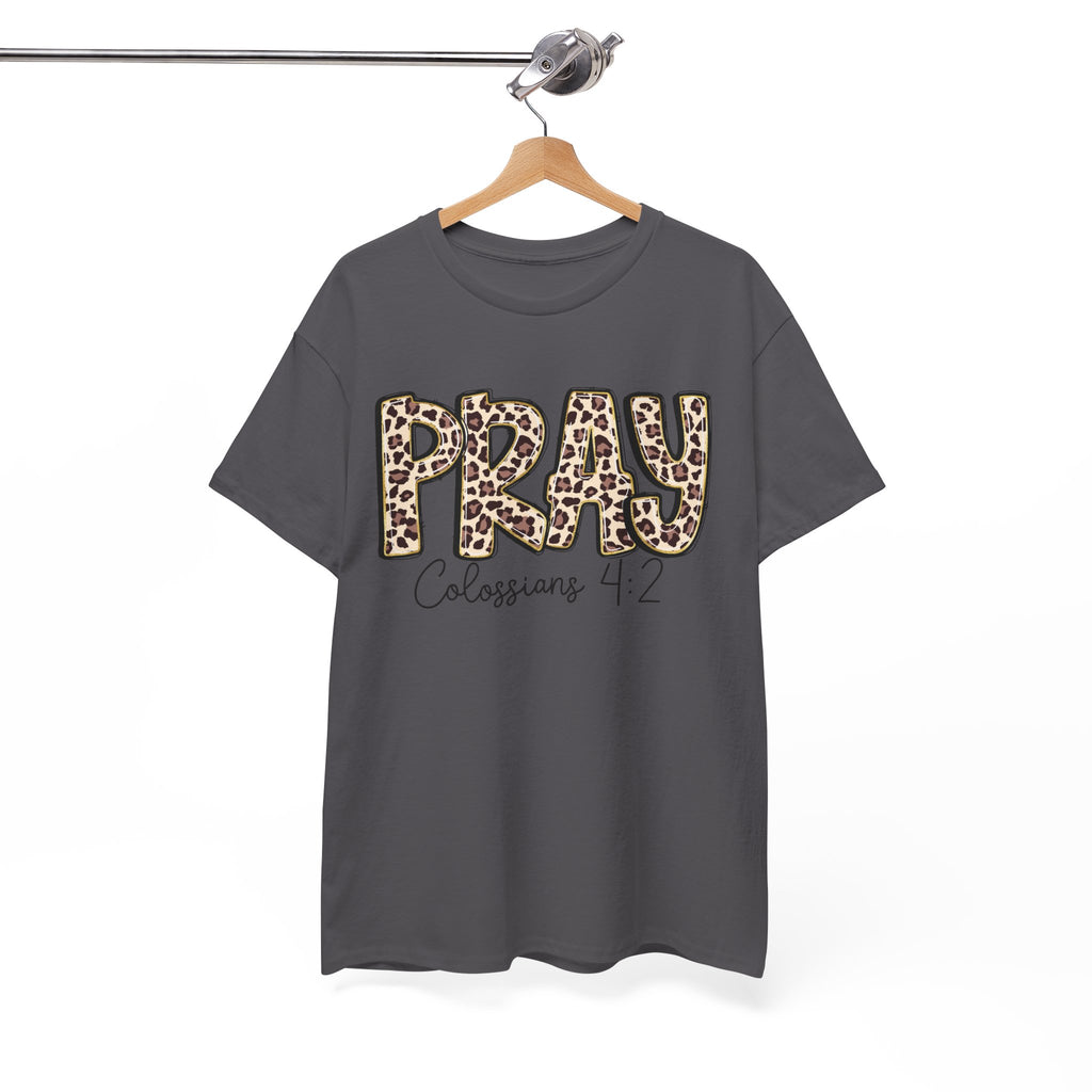 Pray Leopard Tee "Colossians 4:2"