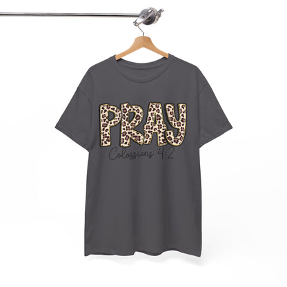 Pray Leopard Tee "Colossians 4:2"