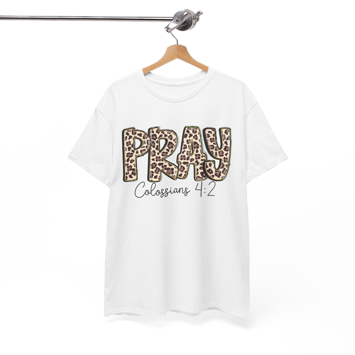 Pray Leopard Tee "Colossians 4:2"