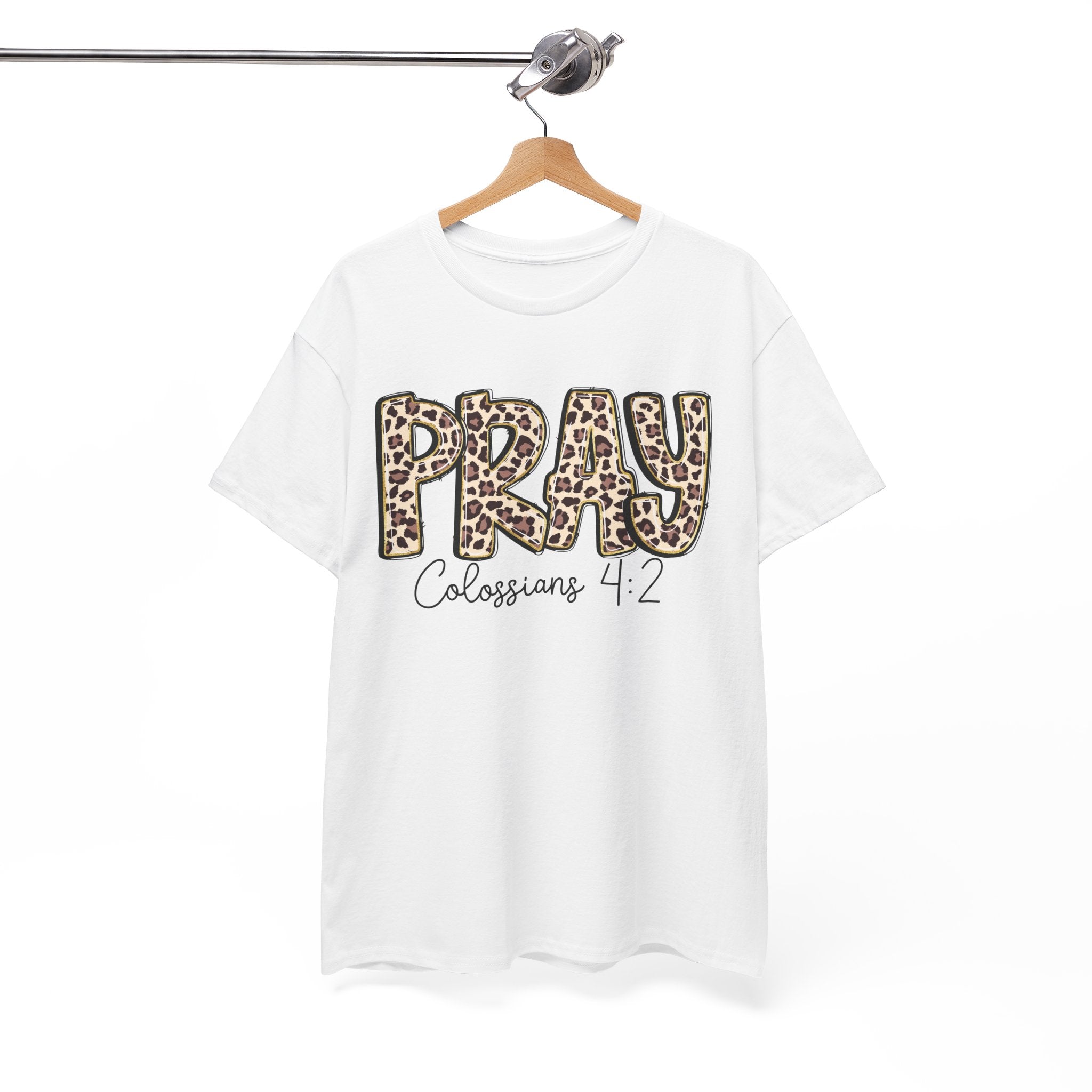 Pray Leopard Tee "Colossians 4:2"