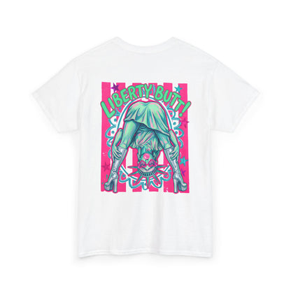 Neon Statue of Liberty 'Guess What? Liberty Butt' Retro Punk T-Shirt