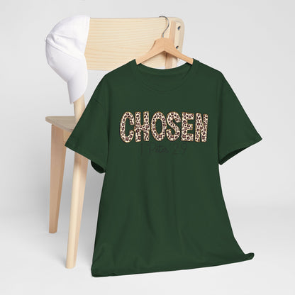 Chosen Leopard Tee “Chosen” 1 Peter 2:9 Faith T-Shirt