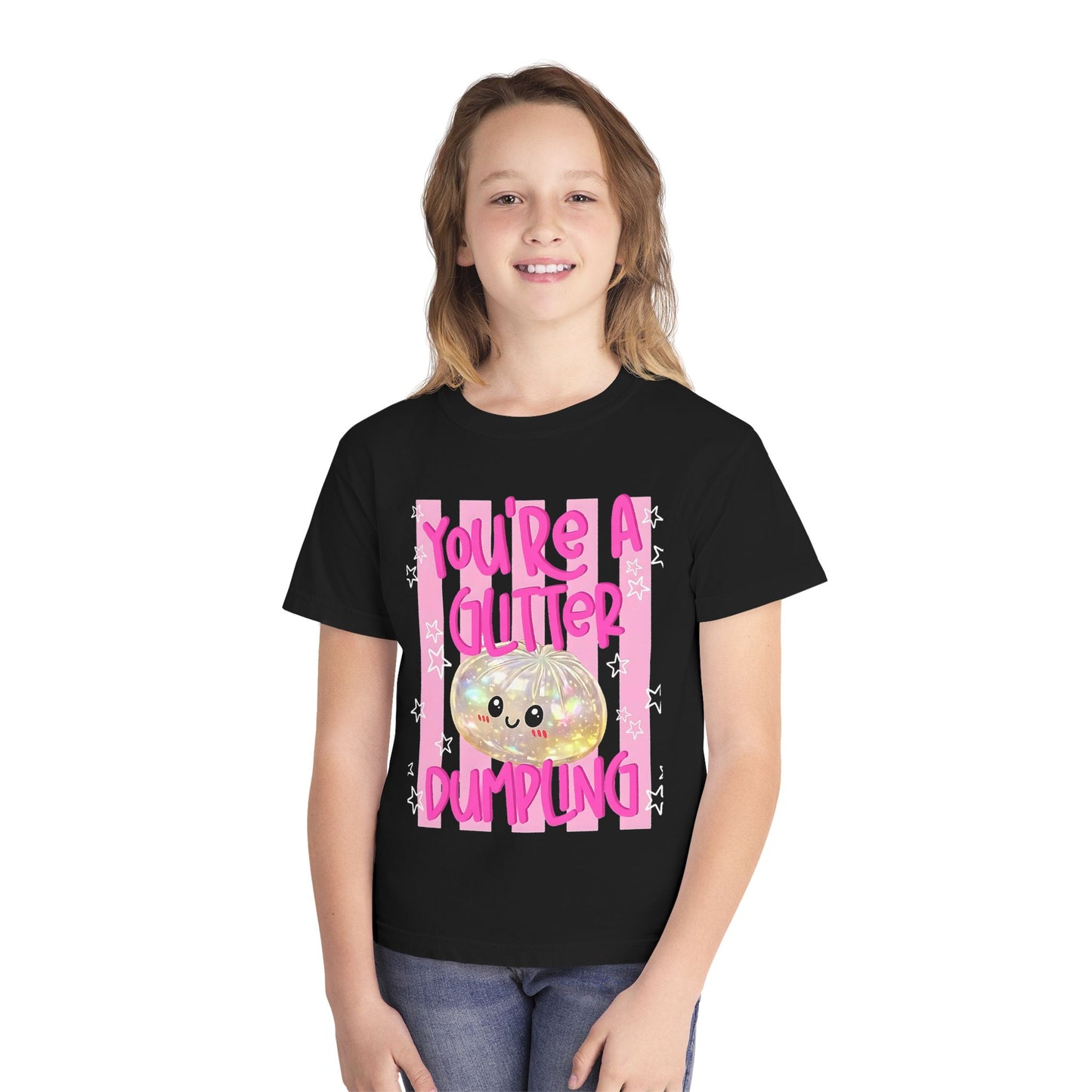 Youth Glitter Dumpling Tee — “You’re a Glitter Dumpling”
