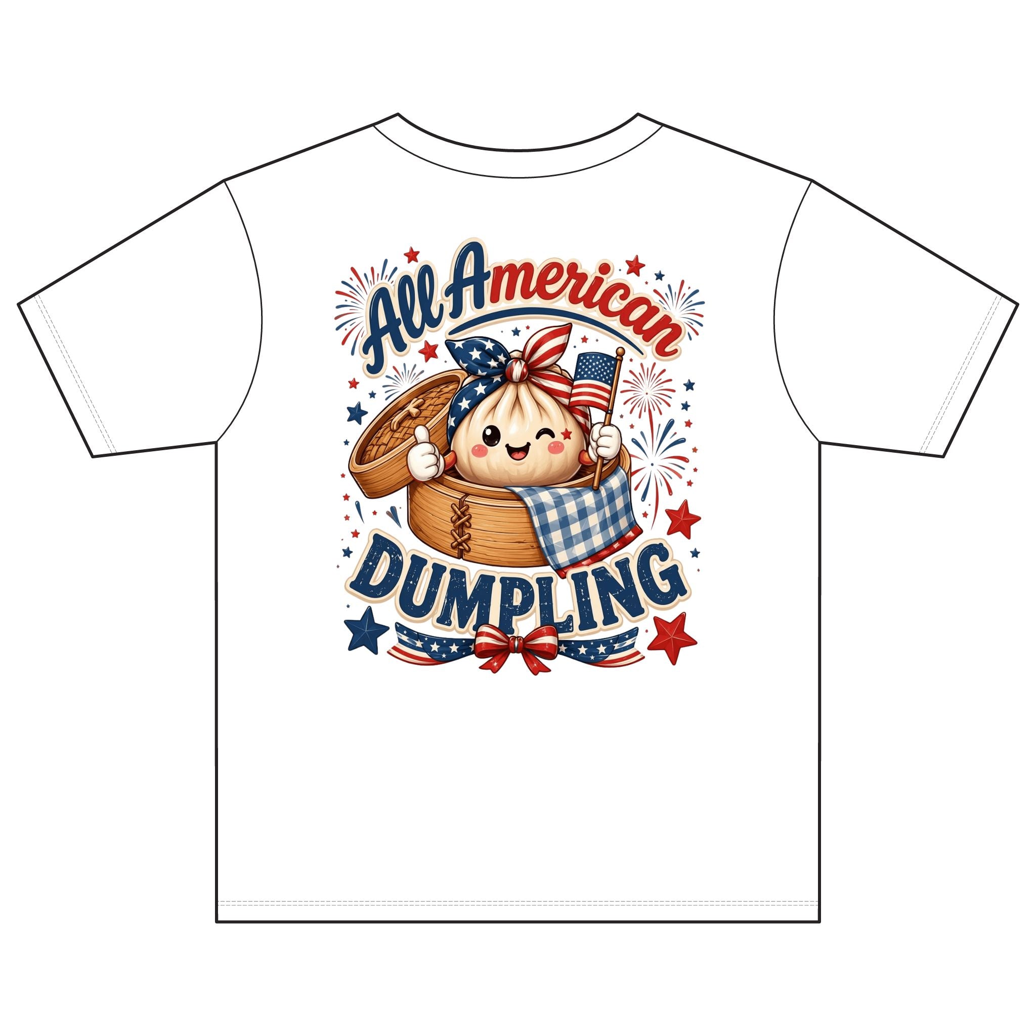 Dumpling Patriotic Kids T-Shirt 4th of July