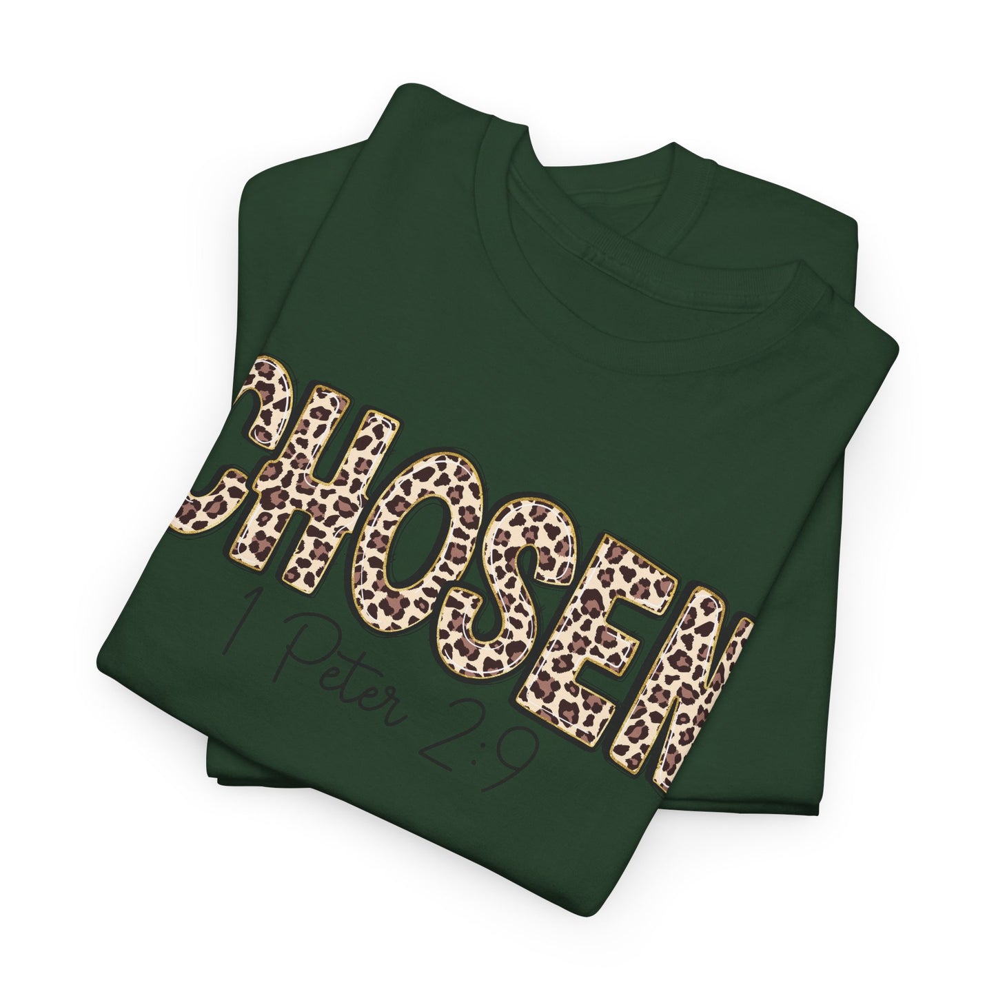 Chosen Leopard Tee “Chosen” 1 Peter 2:9 Faith T-Shirt