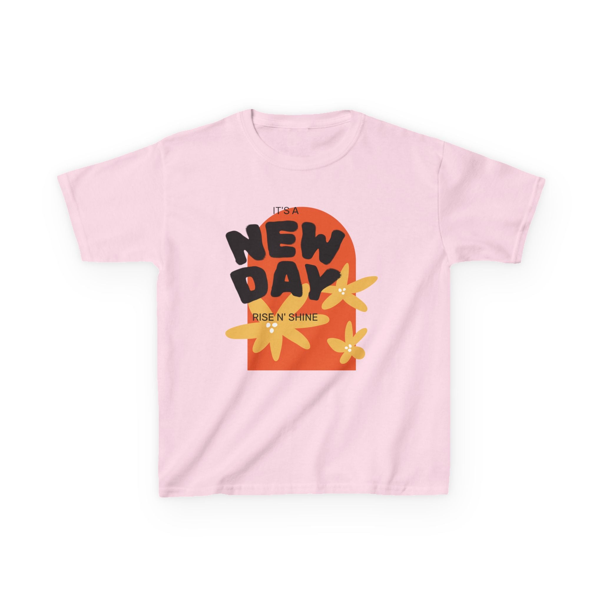 Kids Tee — "New Day" Sunshine Floral Graphic