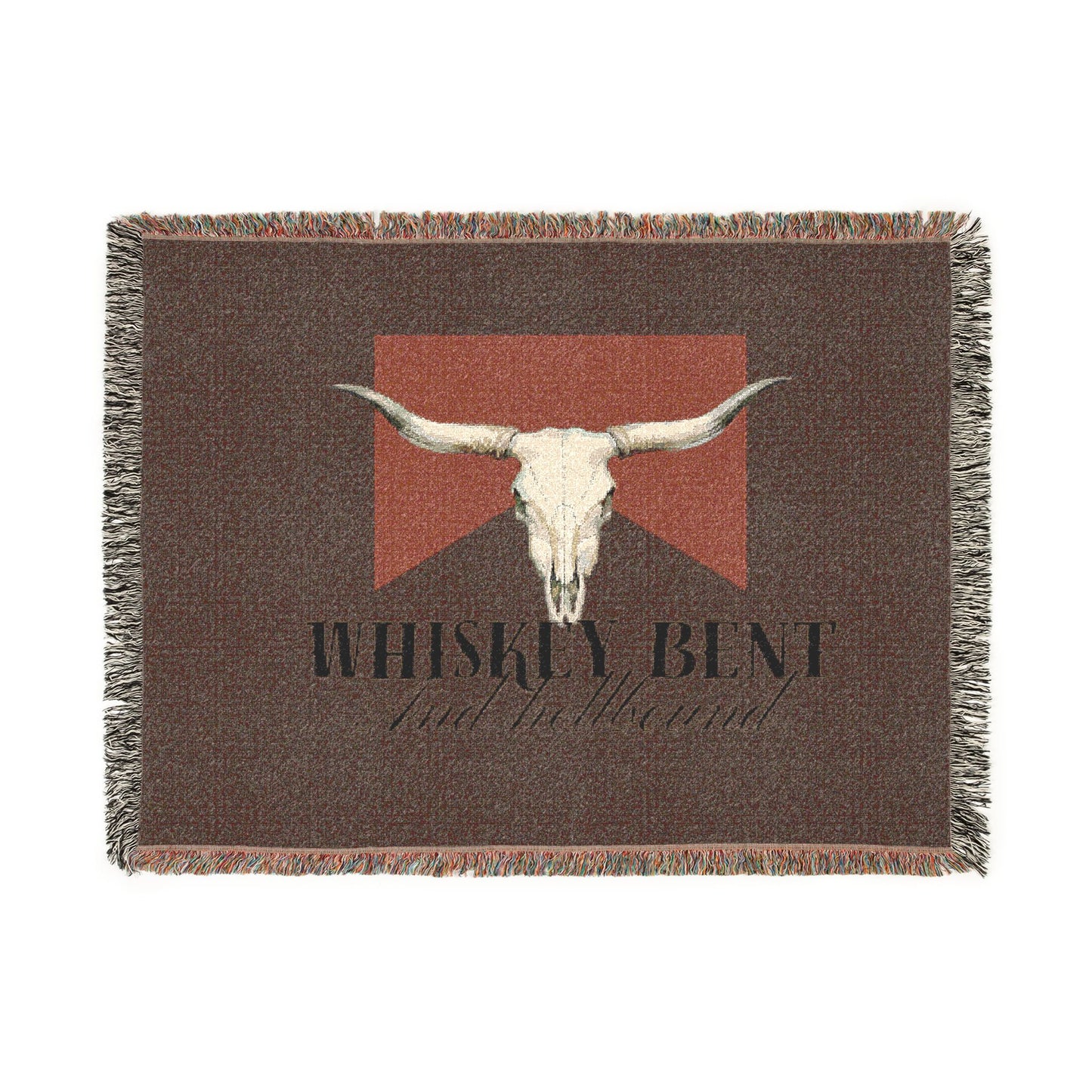 Longhorn Skull Woven Blanket
