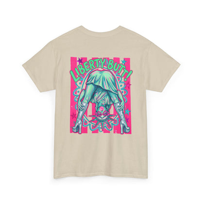 Neon Statue of Liberty 'Guess What? Liberty Butt' Retro Punk T-Shirt