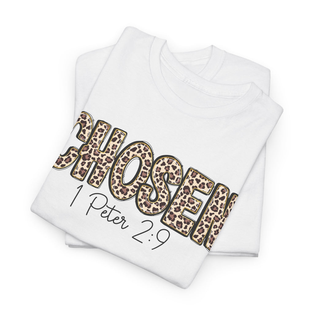 Chosen Leopard Tee “Chosen” 1 Peter 2:9 Faith T-Shirt