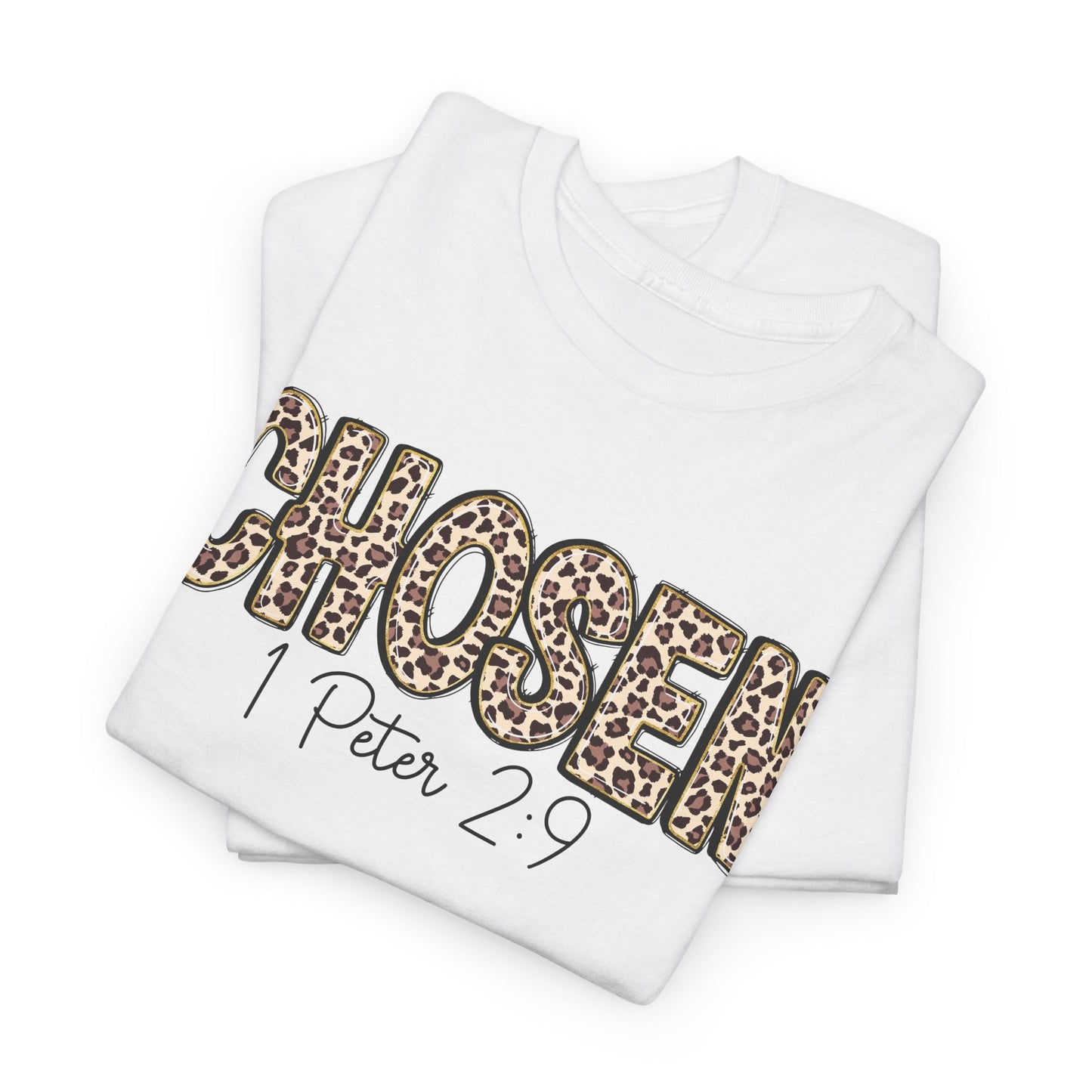 Chosen Leopard Tee “Chosen” 1 Peter 2:9 Faith T-Shirt