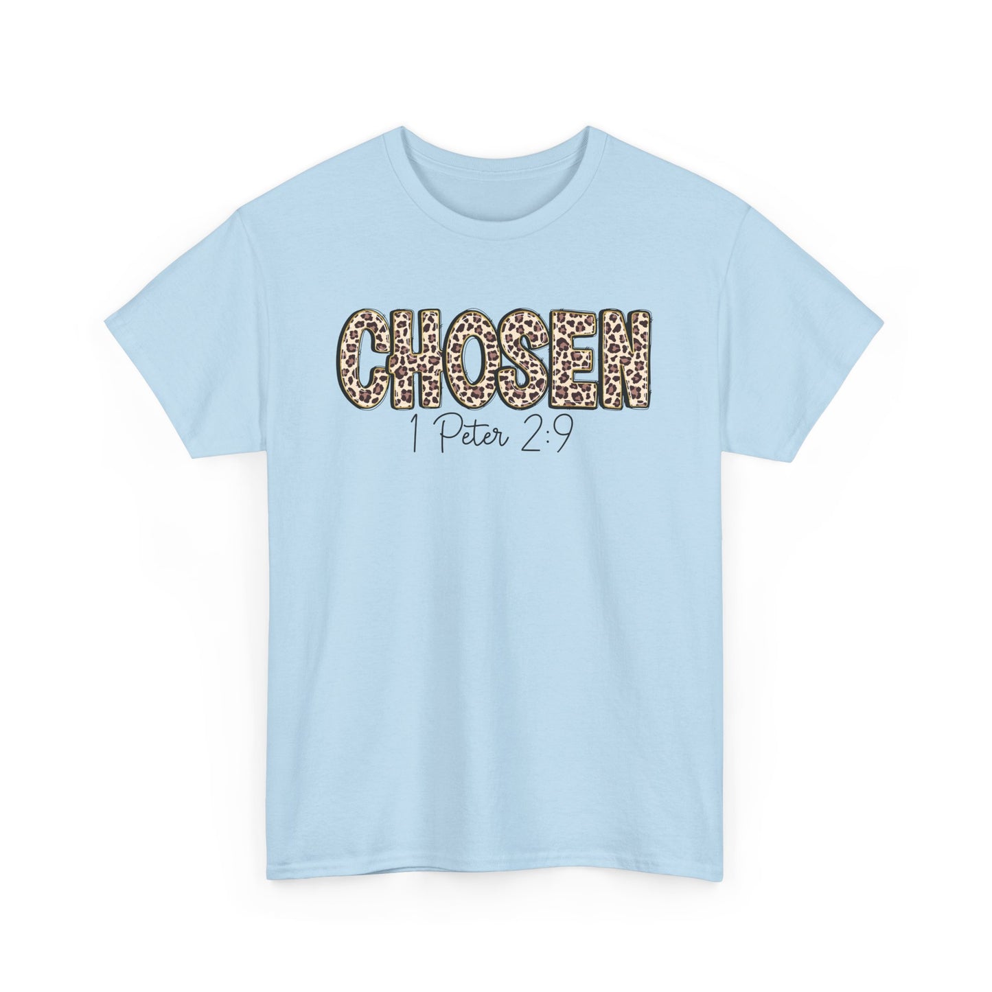 Chosen Leopard Tee “Chosen” 1 Peter 2:9 Faith T-Shirt