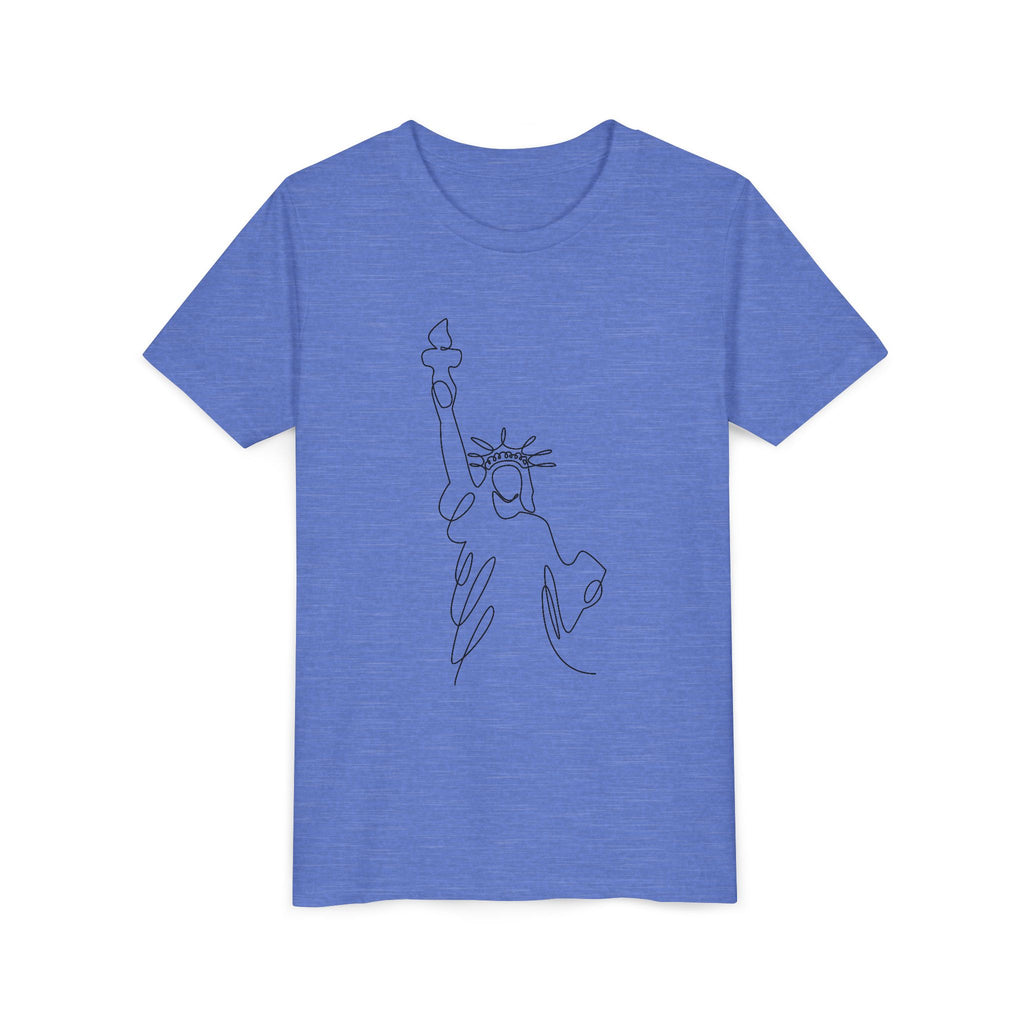 Youth Tee  Minimal Line Statue of Liberty