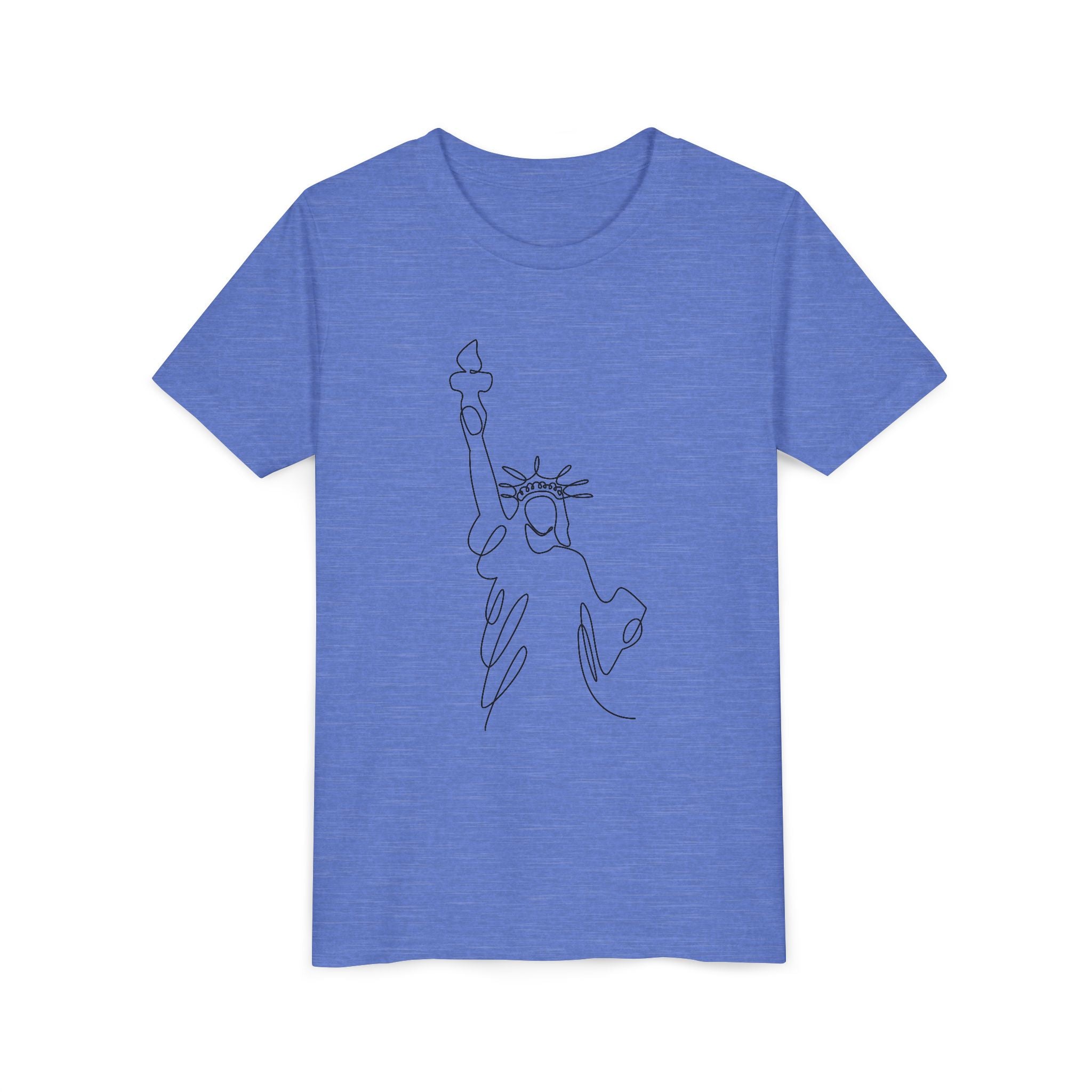 Youth Tee  Minimal Line Statue of Liberty