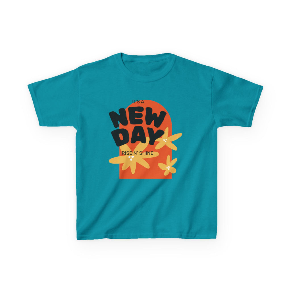 Kids Tee — "New Day" Sunshine Floral Graphic