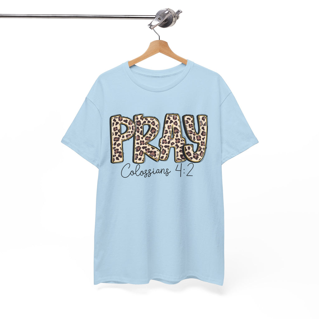 Pray Leopard Tee "Colossians 4:2"