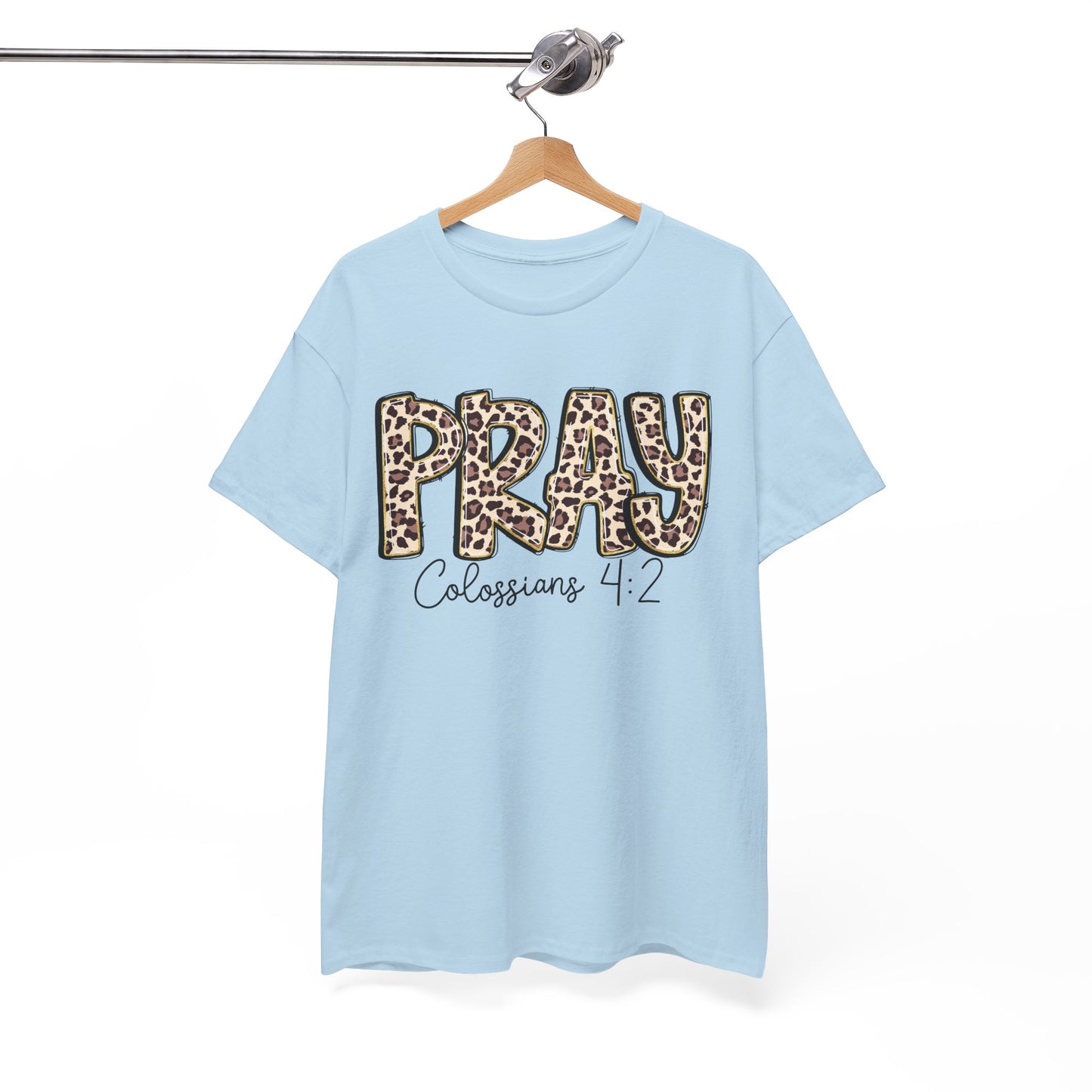 Pray Leopard Tee "Colossians 4:2"