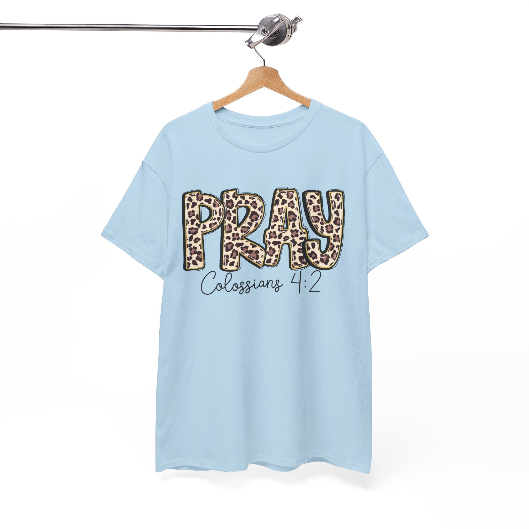 Pray Leopard Tee "Colossians 4:2"