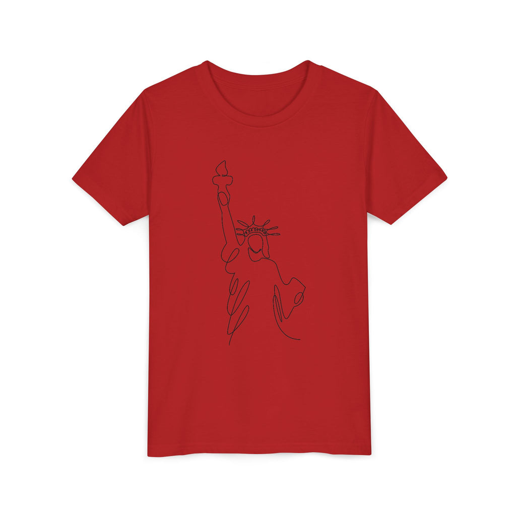 Youth Tee  Minimal Line Statue of Liberty