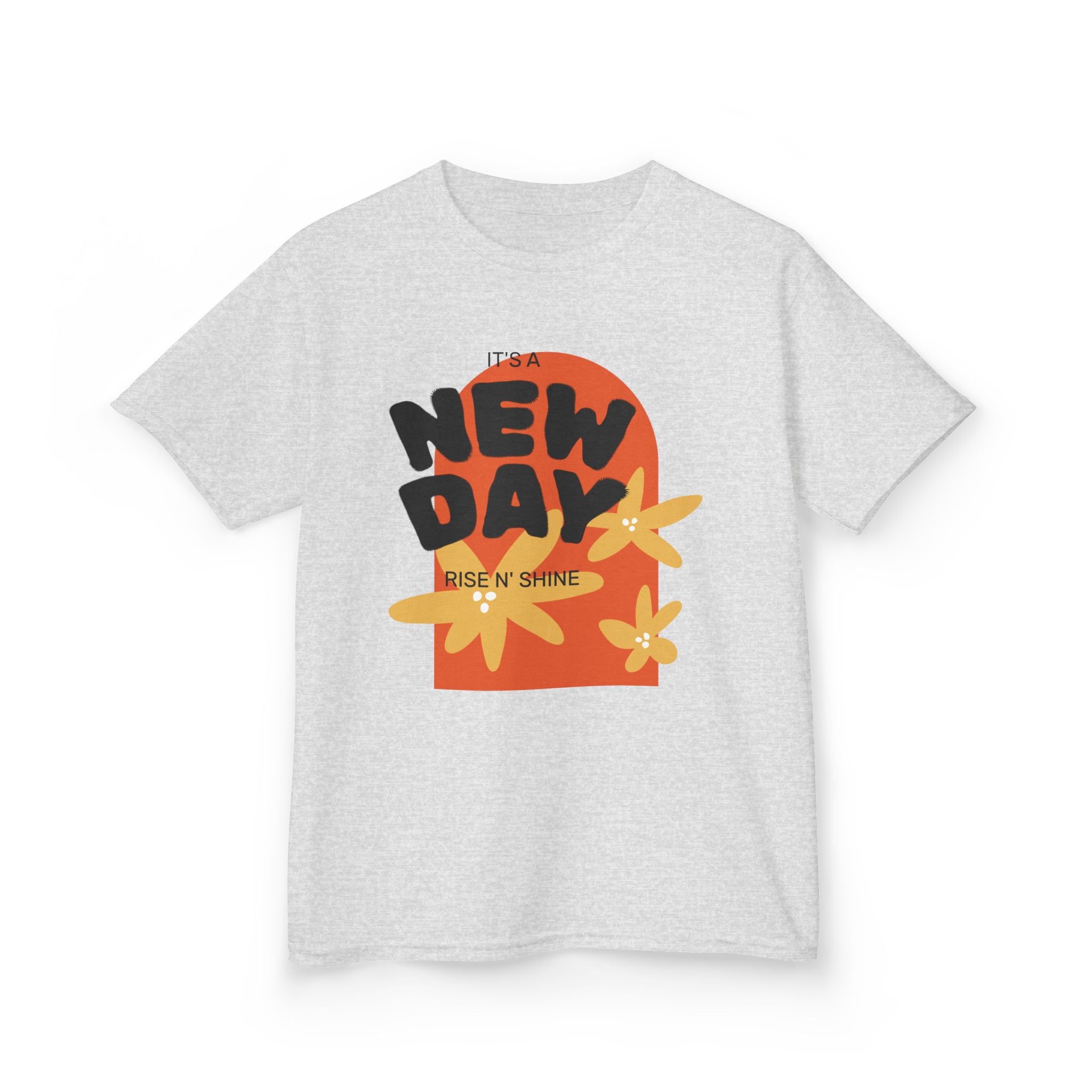 Kids Tee — "New Day" Sunshine Floral Graphic