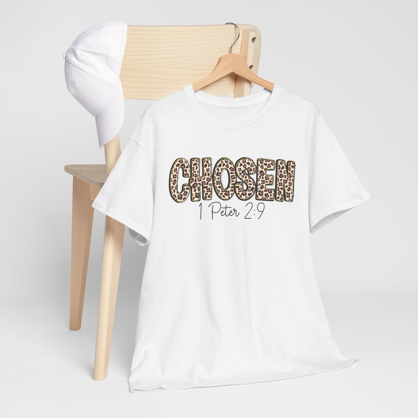Chosen Leopard Tee “Chosen” 1 Peter 2:9 Faith T-Shirt