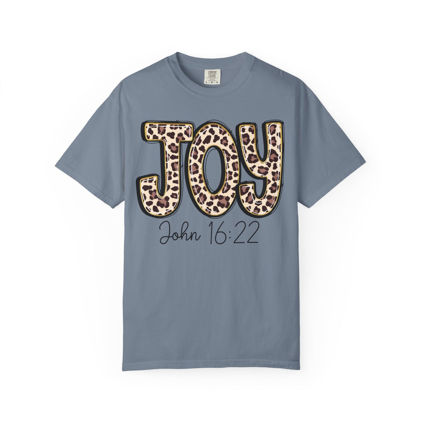 Joy Leopard Print - John 16:22 Christian Tee